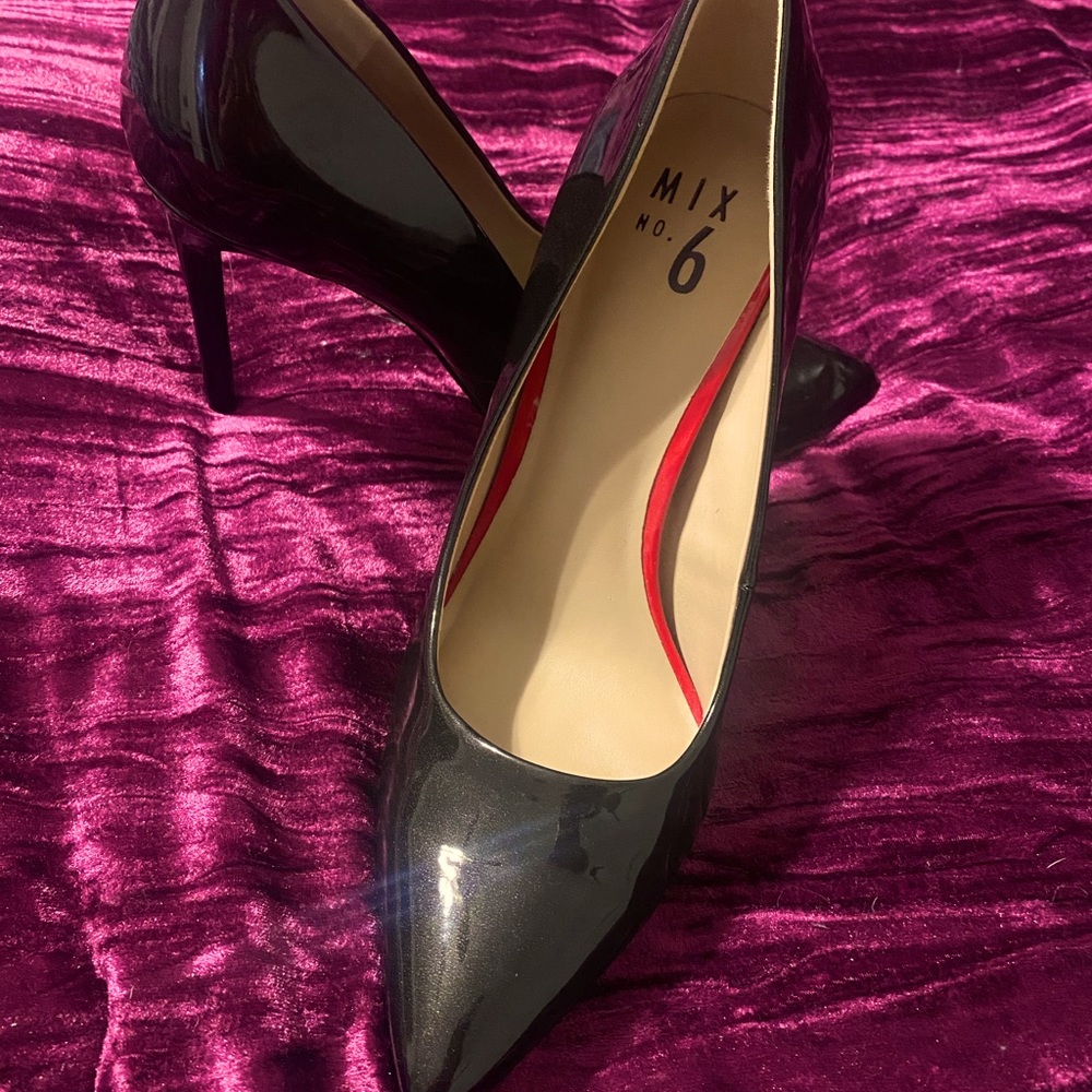 Mix No. 6, 5-inch stilettos in dark bronze
